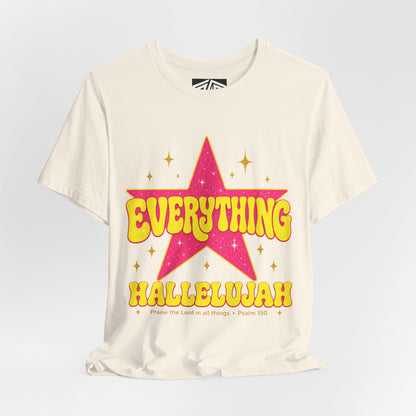 Everything Hallelujah Tee — Retro Star Christian Graphic T-Shirt
