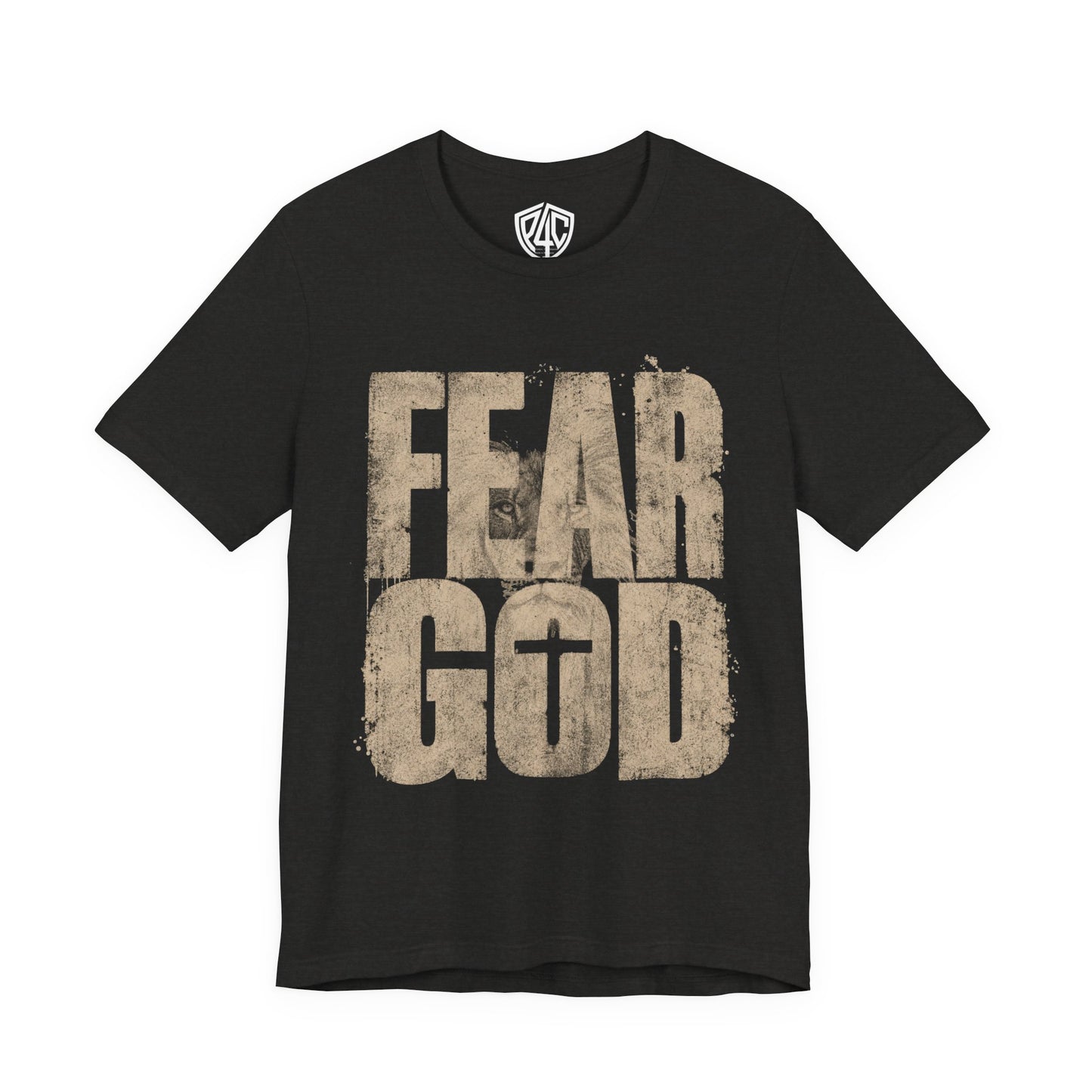 Fear God T-Shirt — Rustic Cross Faith Tee for Christians, Inspirational Religious Apparel