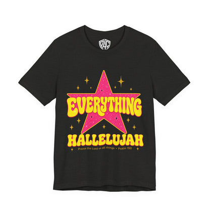 Everything Hallelujah Tee — Retro Star Christian Graphic T-Shirt
