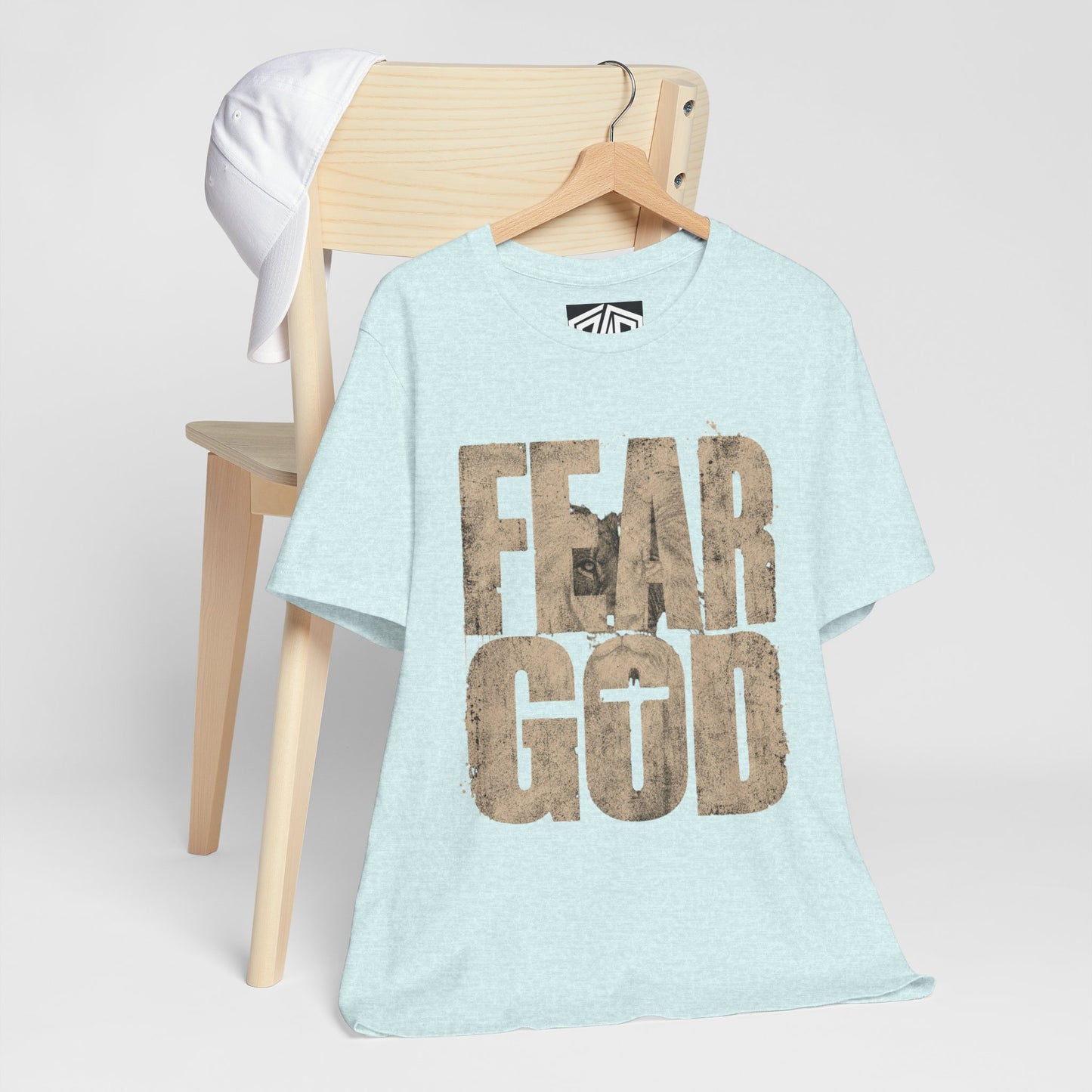 Fear God T-Shirt — Rustic Cross Faith Tee for Christians, Inspirational Religious Apparel